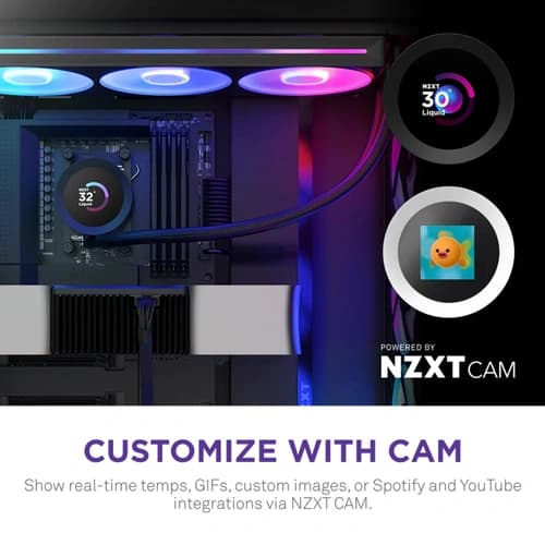 NZXT Kraken Plus 360 RGB CPU Liquid Cooler with LCD Display